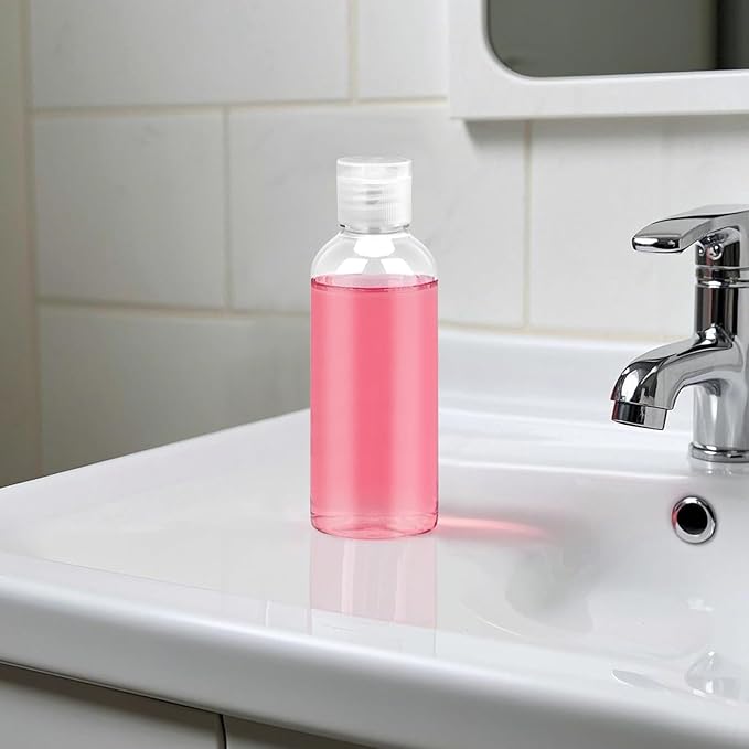 60 Pack 2oz / 60ml Clear Plastic Empty Bottles Bulk, Travel Bottles with Flip Cap, Portable Refillable Containers for Shampoo, Lotion, Liquid Body Soap, Cream, Toner
