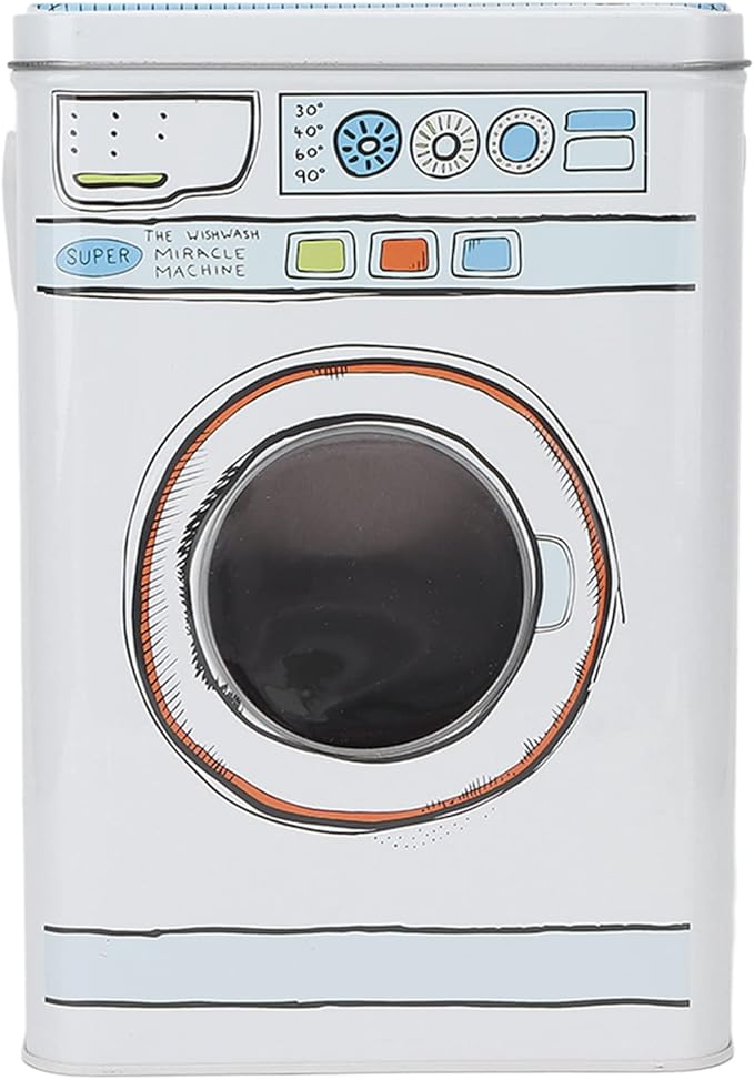 Detergent Canister, Laundry Powder Box Large Capacity Decor Display Tin Blue with Handle for Washing Tablets for Storing