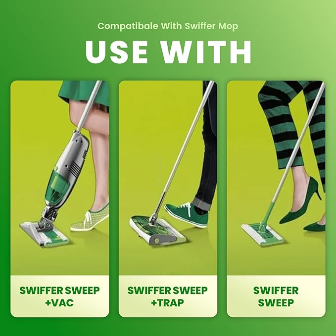 Upgraded Wet Mop Pads for Swiffer Sweeper Wet Mopping Cloths Refills,64 Count