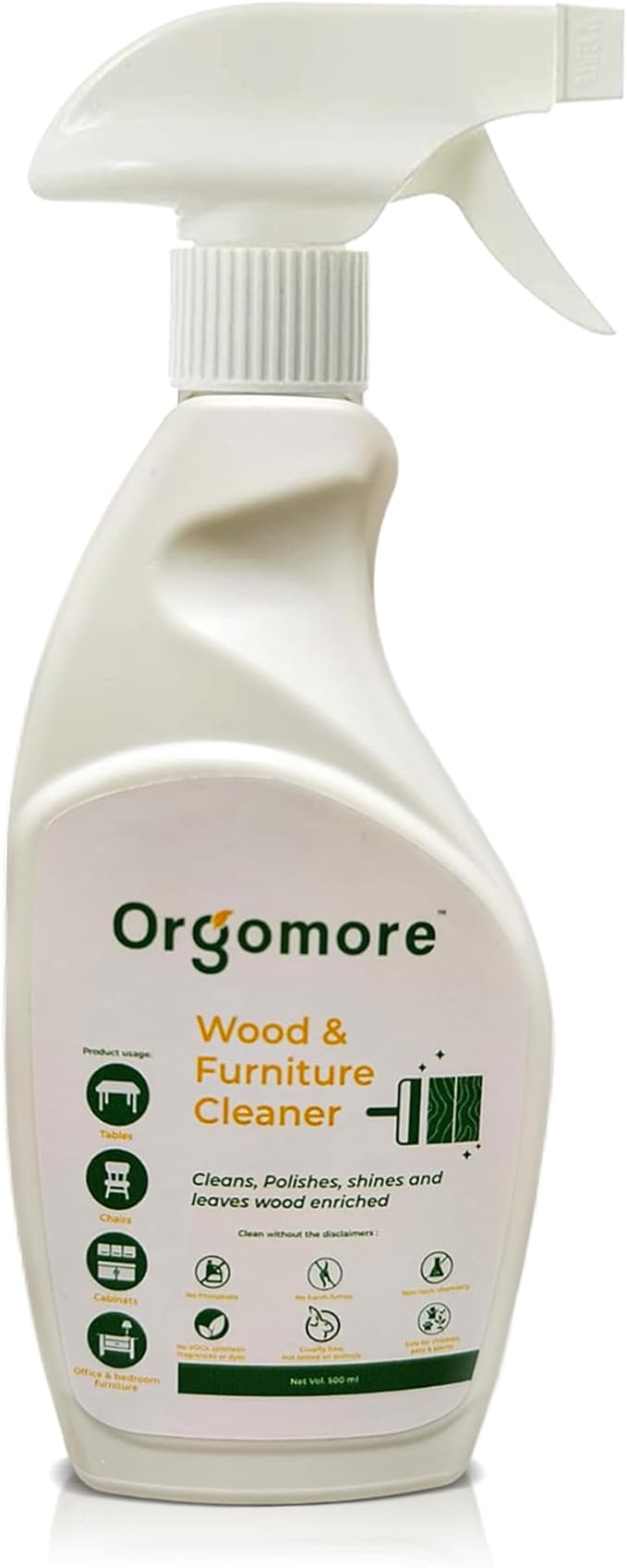 Plant based Wood Cleaner (Pack of 2) | 3-in-1 Cleans, Shines, and Protects Wooden Surfaces| Biodegradable Formula that Cleans Furniture, Tables, Kitchen Cabinets | Pet Safe, Skin Friendly