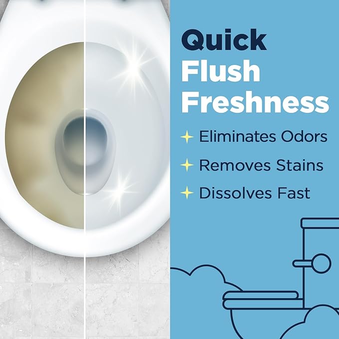 Nature Clean Non-Toxic Toilet Bowl Cleaners Strips 36 count - 2 pack, Plastic-Free Packaging, Natural Toilet Cleaner Septic Safe, Refresh Toilets & Bathroom. No Splash