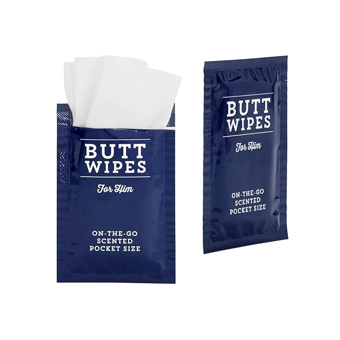 BLUE PANDA 100 Pack Wet Travel Butt Wipes, Adult Flushable Wipes, Individually Wrapped for On-The-Go (Aloe Vera Scented), Blue