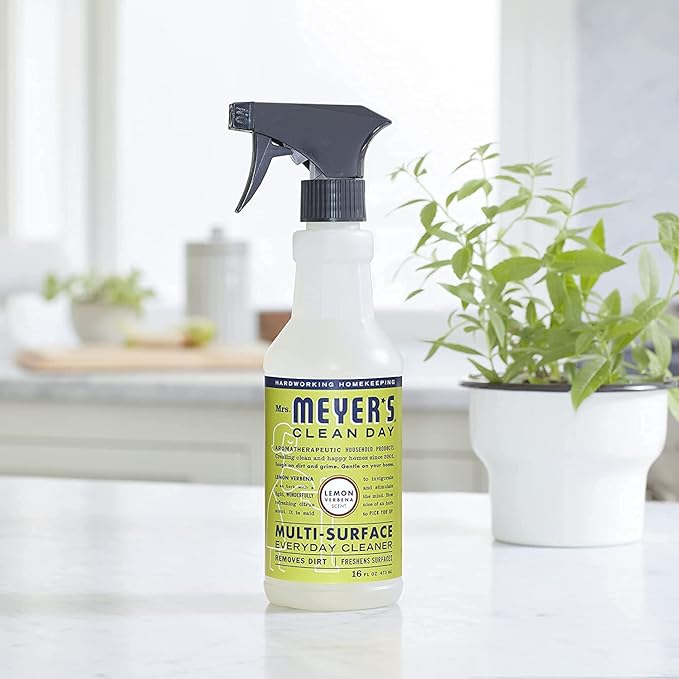 MRS. MEYER'S CLEAN DAY All-Purpose Cleaner Spray, Lemon Verbena, 16 Fl. Oz - Pack of 3