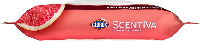 CLOROX Scentiva Disinfecting Wipes, Grapefruit and Orange Blossom, 75 Ct., Pack of 3 (Pack May vary)