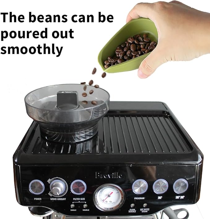5 Pack Professional Silicone Coffee Bean Dosing Cup, Spray Bottle, WDT Espresso Coffee Stirrer Tool, Bean Spoon, Cleaning Brush,Coffee Bar Accessories for Static Reduction (Green)