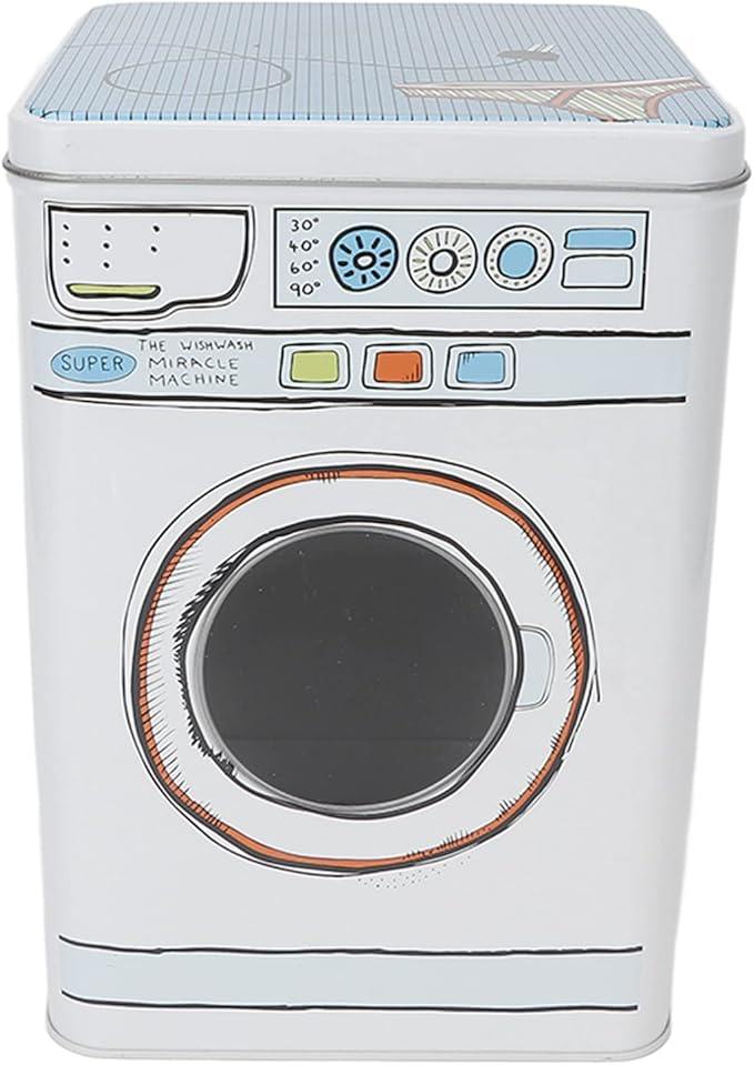 Detergent Canister, Laundry Powder Box Large Capacity Decor Display Tin Blue with Handle for Washing Tablets for Storing