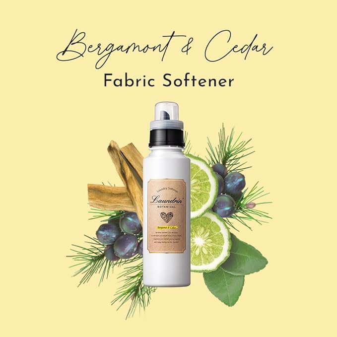 Botanical Laundry Softener Bergamot & Cedar, 2pk - Fabric Softener Liquid - Eco-Friendly & Plant-Based Softener - Laundry Scent Boosters - Laundry Fabric Softener - Fabric Scent Softener