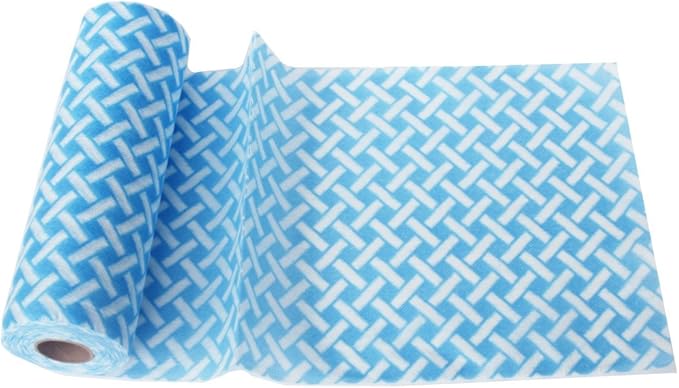 JEBBLAS Disposable Cleaning Towels Dish Cloths Reusable Towels, Quick-dry 50 Count/Roll (Blue & Green)