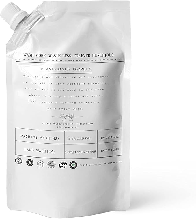 Dex La Roux Fine Laundry Detergent Elixir - Luxury Detergent-Laundry Perfume-Plant Based (32 oz Refill Pouch)