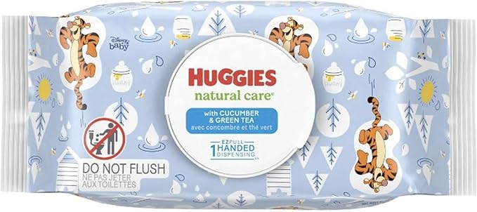 HUGGIES Refreshing Clean Baby Wipes, Disposable Soft Pack (8-Pack, 448 Sheets Total), Scented, Alcohol-Free, Hypoallergenic, Size 1