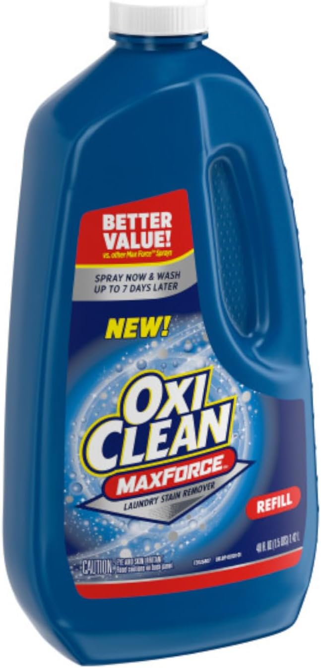 OxiClean Max Force Laundry Stain Fighter Refill, 48 fl oz (Pack of 2)