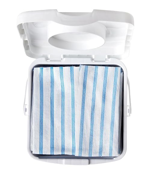 Rubbermaid Commercial Products HYGEN Disposable Microfiber Cloth, 12 inch x 12 inch, Blue, Multi-Purpose Single Use Rag/Towel for Janitorial/Professional Heavy-Duty Cleaning/Scrubbing