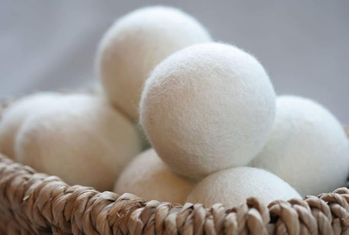 100% New Zealand Wool Dryer Balls XL Size – 12 Pack, Organic & Chemical-Free Fabric Softener, Baby Safe & Hypoallergenic, Reduces Static, Wrinkles & Drying Time, Reusable for 1000+ Loads