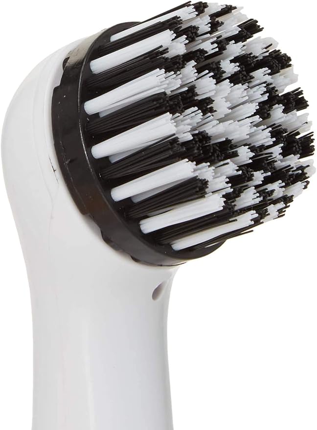 Greenco Electric Scrub Brush with 4 Replaceable Brush Attachment Heads, Electric Cleaning Brush Scrubber, Spin Scrubber, Bathroom and Grout Auto Power Scrubber, New and Improved Version