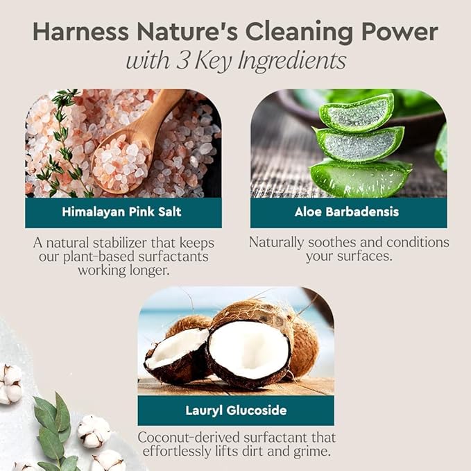Puracy Multi-Surface Cleaner Concentrate - TikTok Trend Items, Natural All Purpose Cleaning Solution, Plant-Powered Cleaner Must Haves from TikTok Made Me Buy It (Free & Clear, 16 fl oz)