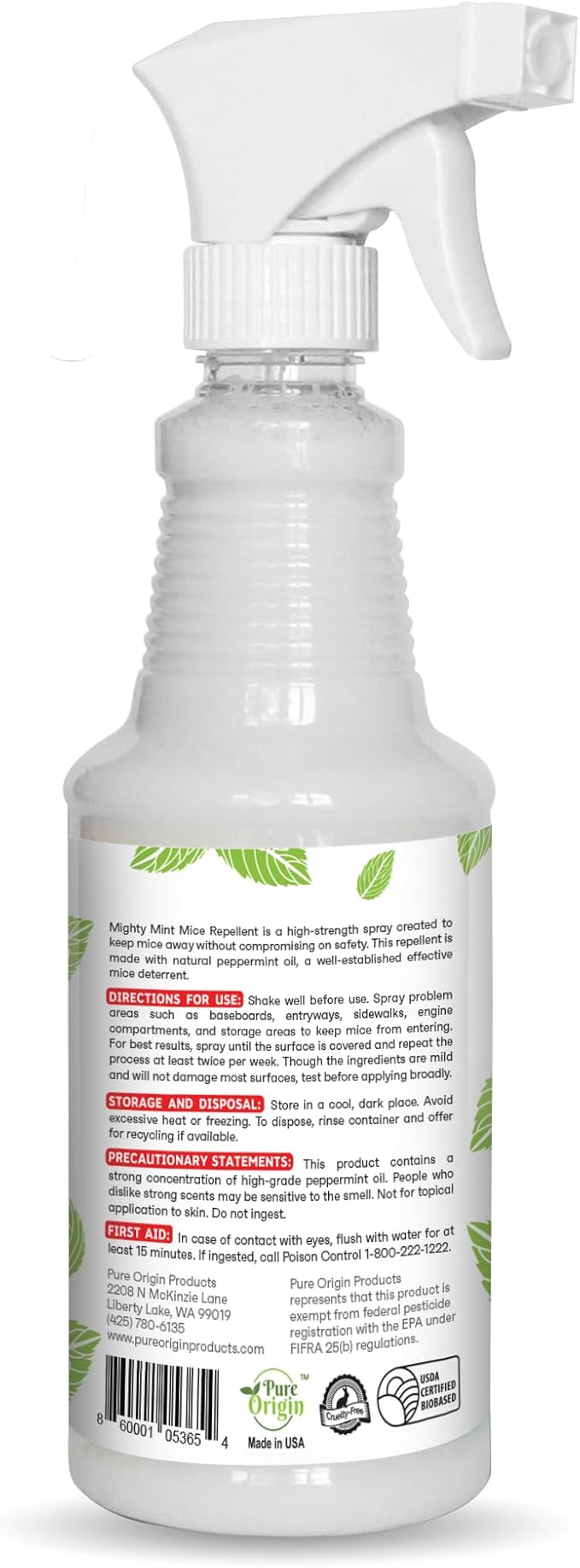 Mighty Mint - 16oz Peppermint Oil Mice Repellent Spray