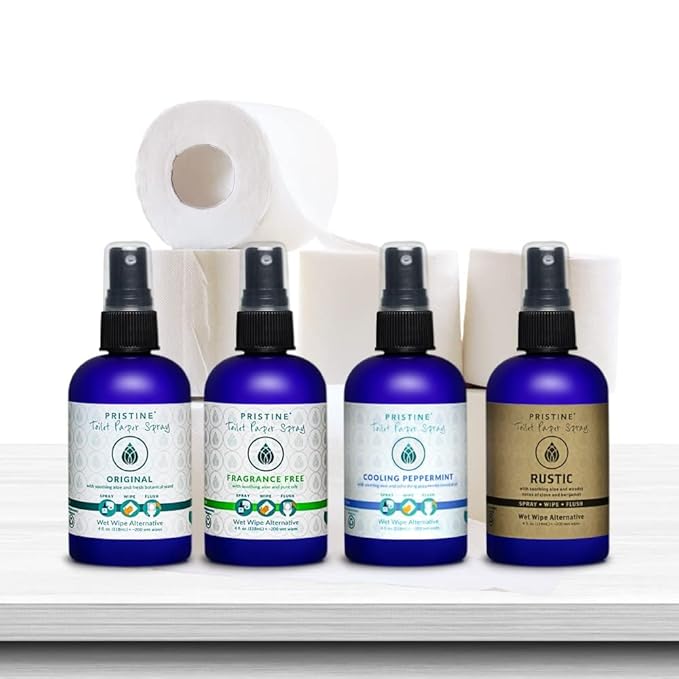 Toilet Paper Spray- As Seen on Shark Tank, More Natural Personal Cleansing Wipes & Flushable Wet Wipes Alternative, Spray Toilet Paper to Create Flushable Wipe, Coconut Amber, 32 fl oz Refill