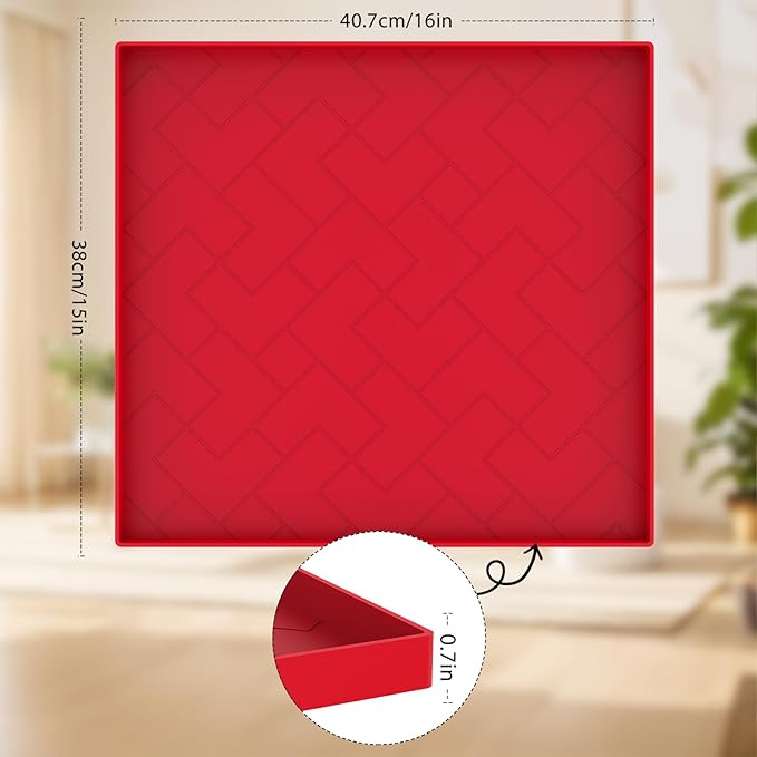 Vacuum Cleaner Silicone Mat,16''x15''x0.7'',vacuum cleaner accessories Silicone Mat Compatible with Shark,Bissell,Eureka,Dyson,Oreck, and more.Protects floors from scratches stains and water drips