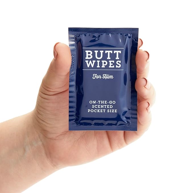 BLUE PANDA 100 Pack Wet Travel Butt Wipes, Adult Flushable Wipes, Individually Wrapped for On-The-Go (Aloe Vera Scented), Blue
