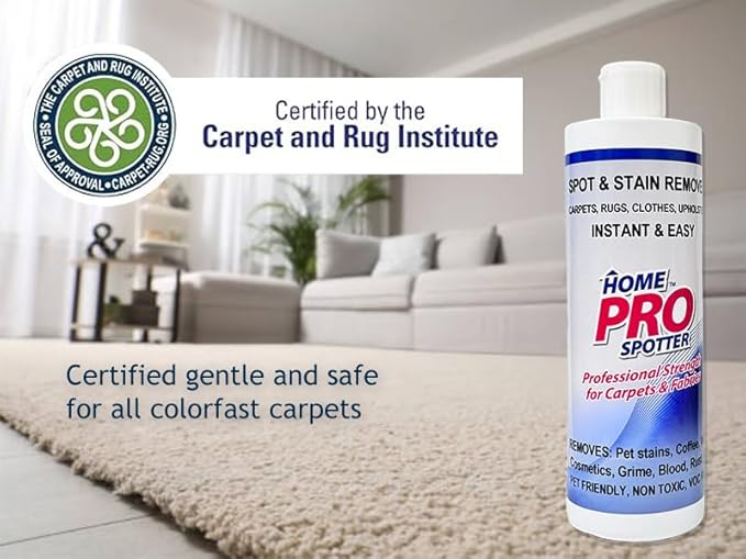 Stain and Spot Remover - Stain Remover for Clothes, Carpets, Mattress & Upholstery, Removes Pet Stains, Red Wine, Grease, Ink & Coffee - Safe For Oriental, Persian, Antique rugs 12 OZ