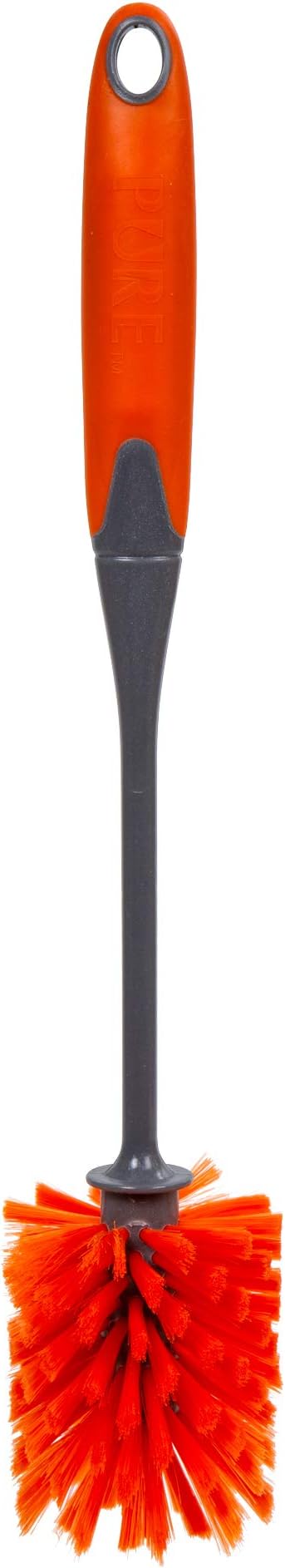 Pure 70526DC-OR, Orange PURE Collection, Deluxe Bottle Cleaning Brush, 12.5 inches, 12 x 5 inches