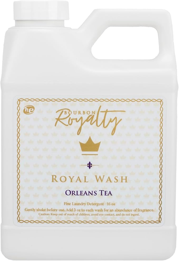 Royal Wash 16 Ounce High Efficiency Scented Fragranced Liquid Laundry Detergent, Orleans Tea