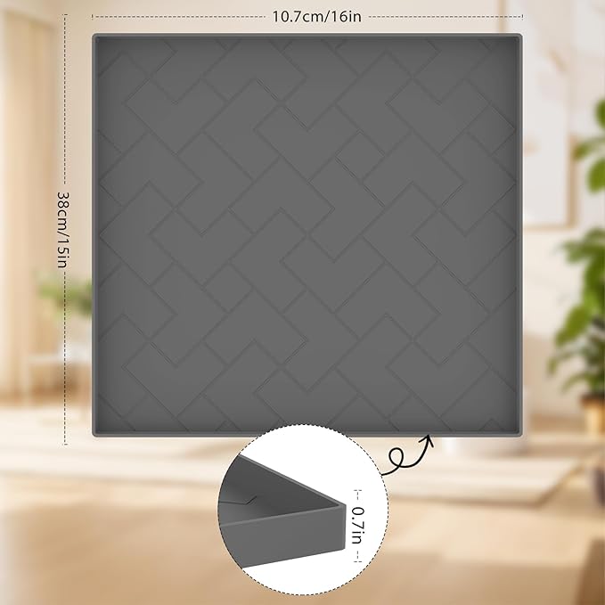 Vacuum Cleaner Silicone Mat,16''x15''x0.7'',vacuum cleaner accessories Silicone Mat Compatible with Shark,Bissell,Eureka,Dyson,Oreck, and more.Protects floors from scratches stains and water drips