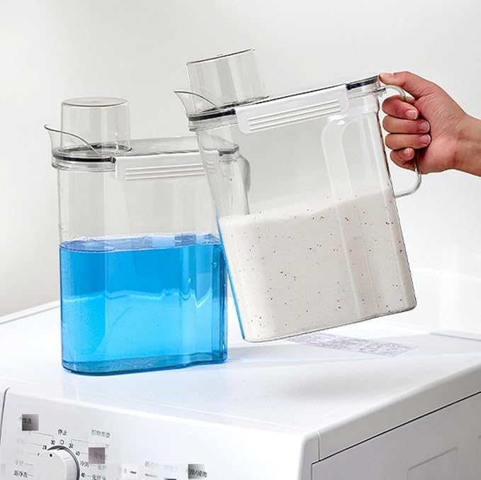 Laundry Detergent Dispenser,3L Softener Laundry Detergent Bottle,Liquid Laundry Soap Containers,Beads Container for Fabric Softener