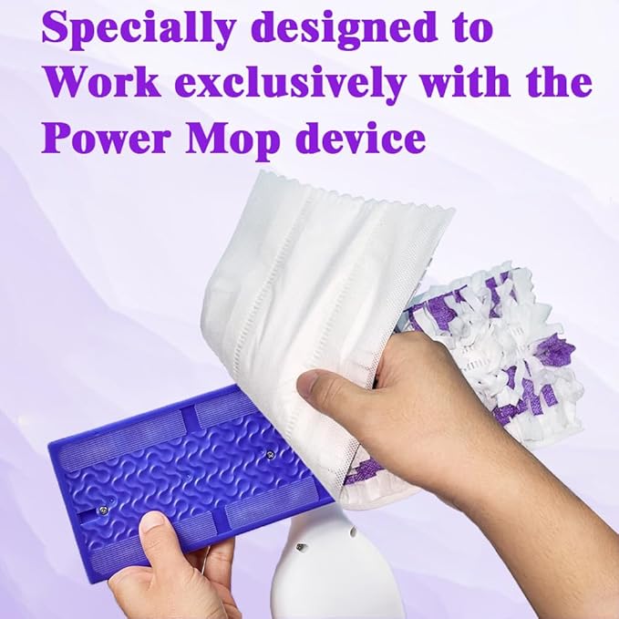 Disposable Mop Pads for Swiffer PowerMop Multi-Surface Mopping Pad Refills | Safe on All Finished Floors | Compatible with Swiffer PowerMop (30 Count)