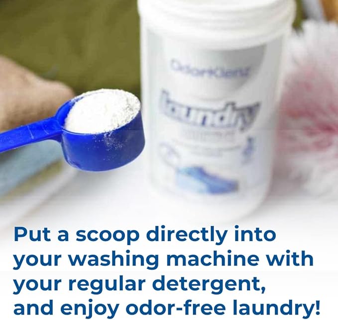 Laundry Additive Odor Remover, Powder, 30 Loads | Laundry Odor Eliminator for Strong Odors | Smoke Odor, Chemical Odors, Pet Odors & New Clothes Smell | Unscented and Non-Toxic