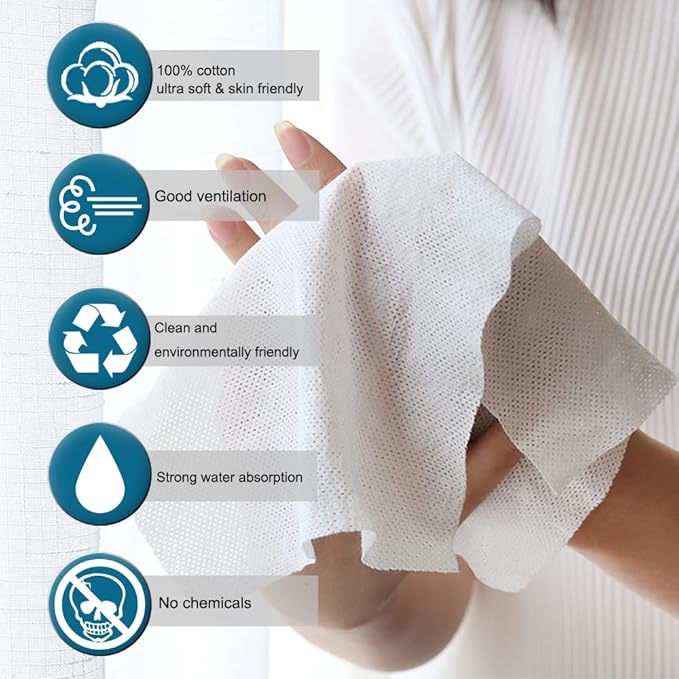 Soft Compressed Towels Biodegradable Wipe Mini Magic Coin Tissues Includes FREE Carrying Dispenser, Portable for Home Beauty Backpacking Camping Outdoor Accessories(500 Count) (8.8”x9.5”)