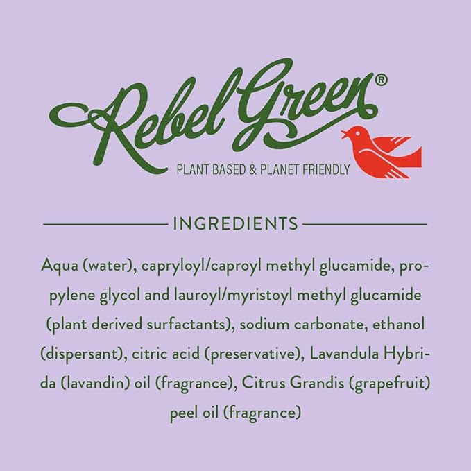 Rebel Green Natural All-Purpose Cleaning Spray - Essential Oil Multi-Surface Cleaner - Kid Safe, Pet Safe & Sustainable Cleaning Products