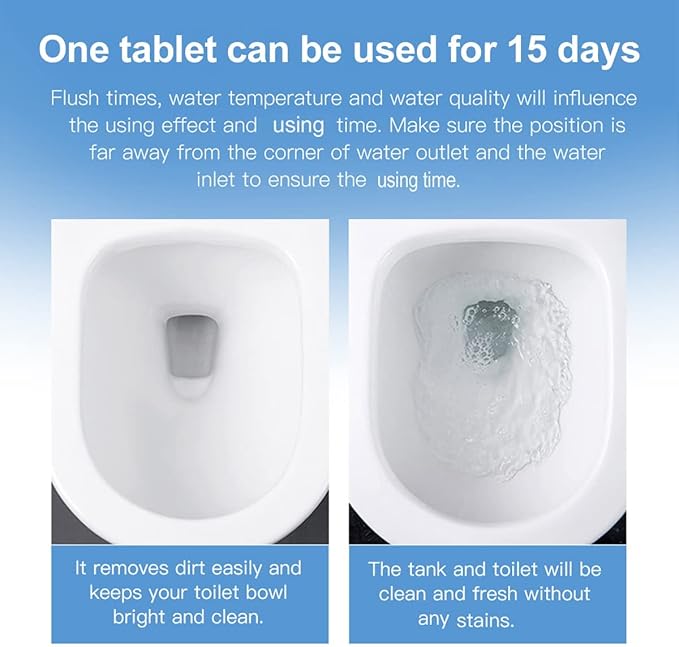 KIISIISO Toilet Bowl Cleaners 26 PACK, Automatic Toilet Bowl Cleaner Tablets for Deodorizing & Descaling, Long-Lasting Cleaning Tablets for Toilet Tank Against Tough Stains