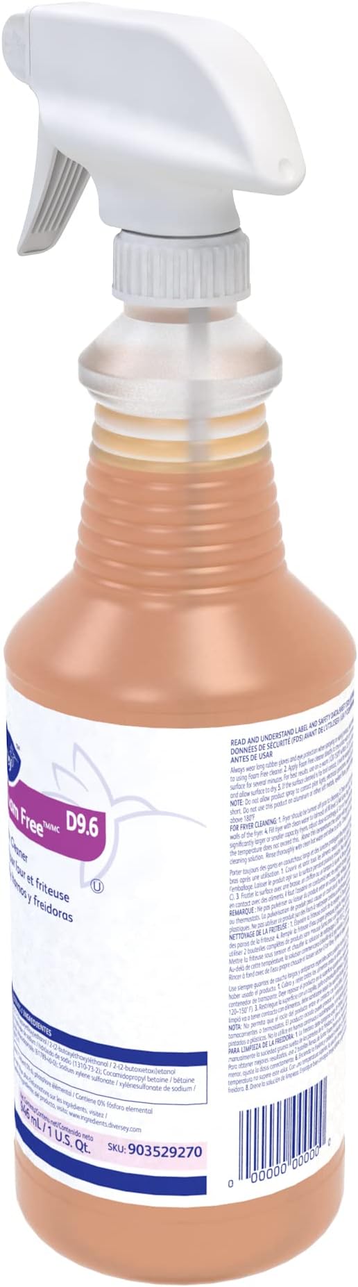 Diversey Suma 903529270 Foam Free Liquid Oven Cleaner and Degreaser D9.6, 12 x 32 oz./946 mL Spray Bottles (Pack of 12)