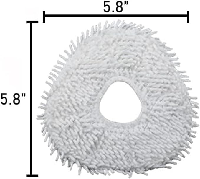 Washable Reusable Mopping Pads for Narwal Freo Z Ultra, Freo X Ultra, Freo, J3,J4,J4 lite,J5, Xiaoyao001, Strong Stain Removing Wipes Cloth Pads Premium Microfiber, White (8-Pack)