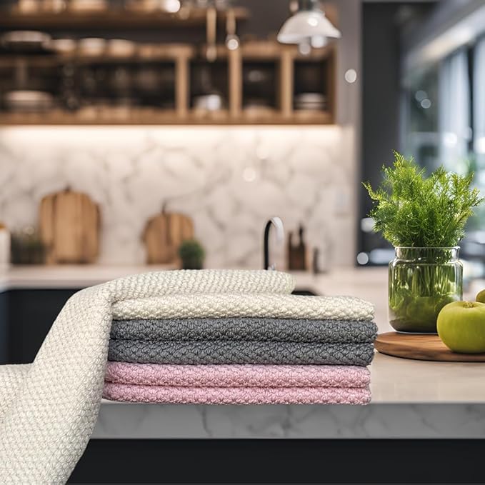 Microfiber Cleaning Cloth All-Purpose Microfiber Towels - 12 x 12 - Micro Fiber Cleaning Rags for House, Kitchen, Dust Rags for Dusting Furniture, Housekeeping, Car Drying Towel