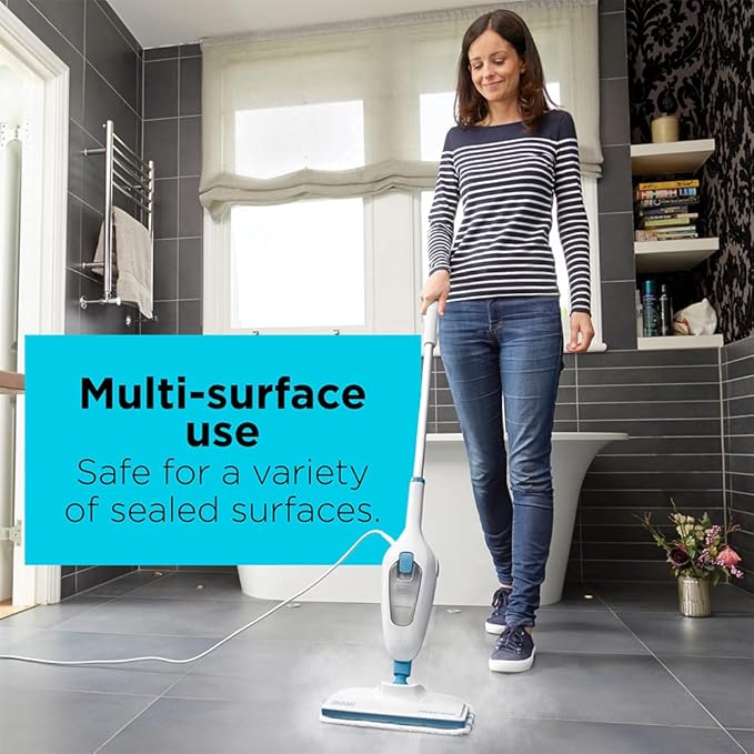 BLACK+DECKER Steam Mop, White (HSM13E1)