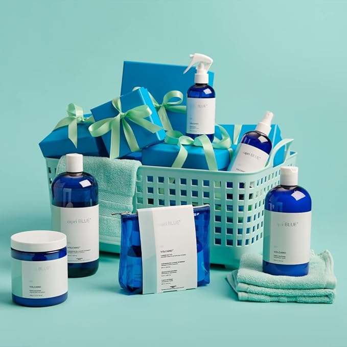 Capri Blue Volcano Laundry Gift Set - Includes Non-Toxic Laundry Detergent, Fabric Softener Liquid, and Wrinkle Release Spray - Vegan & Cruelty Free Laundry Supplies