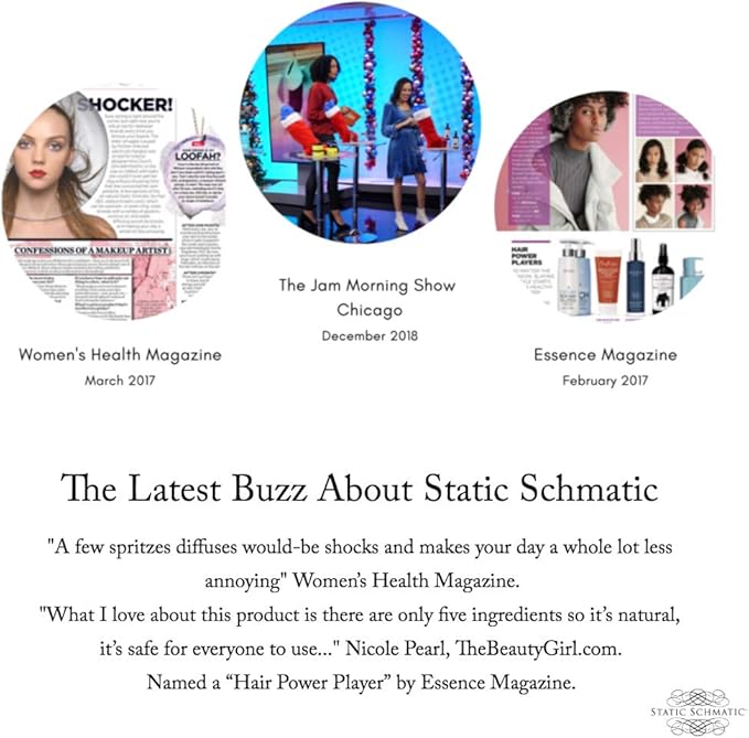 Static Schmatic for Clothes, Natural Static Cling Remover, Static Spray for Clothes, Anti-Static Spray, Natural Static Cling Remover, Dryer Sheet Alternative, Laundry Size (12 Fl Oz)