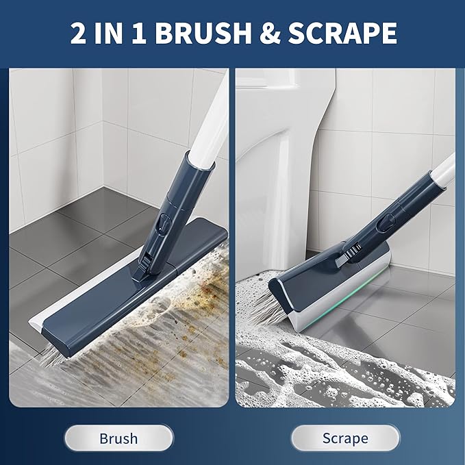 BOOMJOY Grout Brush with Long Handle, Grout Cleaner Brush for Tile Floors, Shower, Bathroom