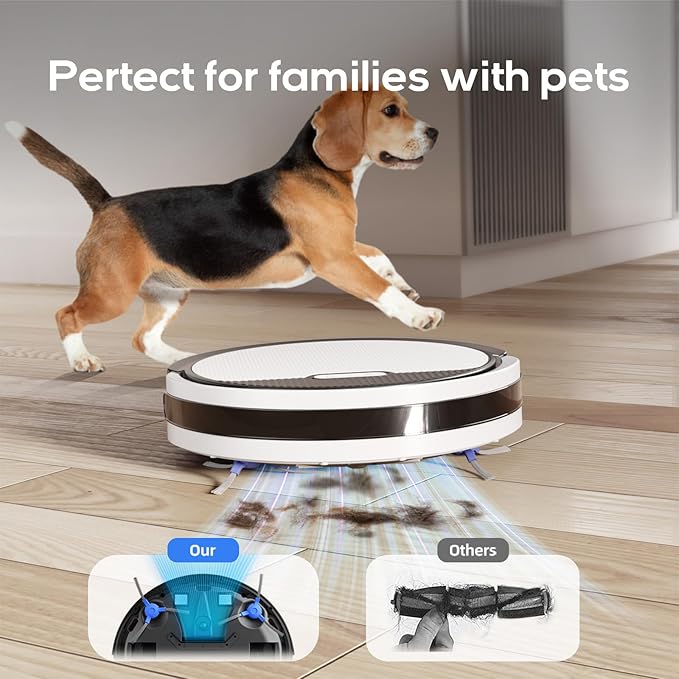 V3 Robot Vacuum and Mop Combo,KIPVVO 3-in-1 Ultra Thin Self-Charging Automatic Robot Vacuum Cleaners with 5000Pa Strong Suction,120mins Runtime,WiFi/App/Remote Control for Hard Floors,Pet Hair,Carpets