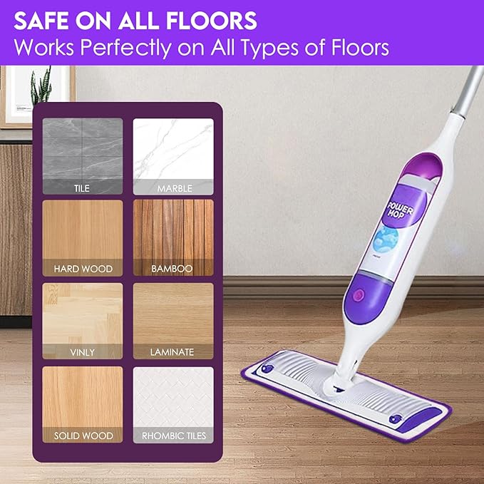 Reusable Power Mop Refill Pads for Swiffer Power Mop Starter Kit - Swifter Powermop Pads Refills - Multi-Surface & Wood Mopping Pad Refil for Floor Cleaning - Washable Microfiber Pad, 2 Pack