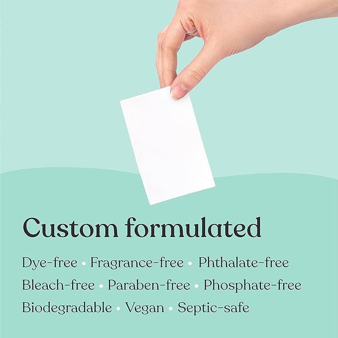 Toilet Bowl Cleaner Strips - 60 Cleans, Plastic-free, Dye-free, With Lemon Essential Oil