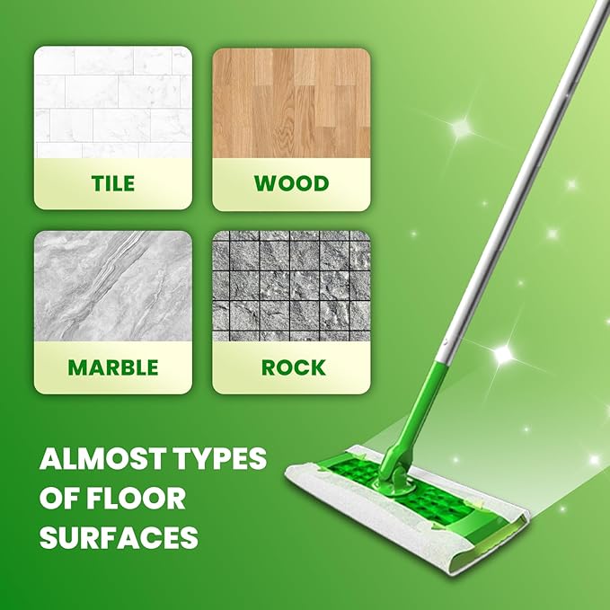 Upgraded Wet Mop Pads for Swiffer Sweeper Wet Mopping Cloths Refills,64 Count