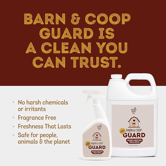 Good Salt Pet Barn & Coop Guard, Natural Animal-Friendly Scent Neutralizer, Made in the USA, 1 Gallon Bottle