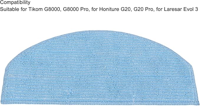 Consumable Accessories Parts for Tikom G8000 G8000 Pro for Laresar Evol 3, 10PCS Vacuum Mop Cloth Pads Reusable Soft Microfiber Mop Cloth Washable Robot Vacuum Mop Wipes