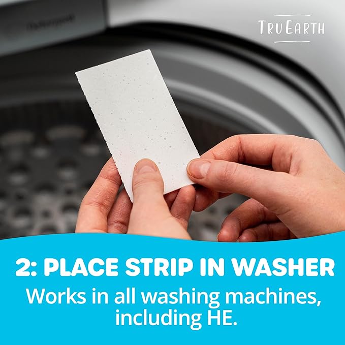 Tru Earth Compact Dry Laundry Detergent Sheets, Bulk, up to 768 Loads (384 Sheets) - Paraben-Free - Original Eco-Strip Liquidless Detergent, Travel - Fresh Linen