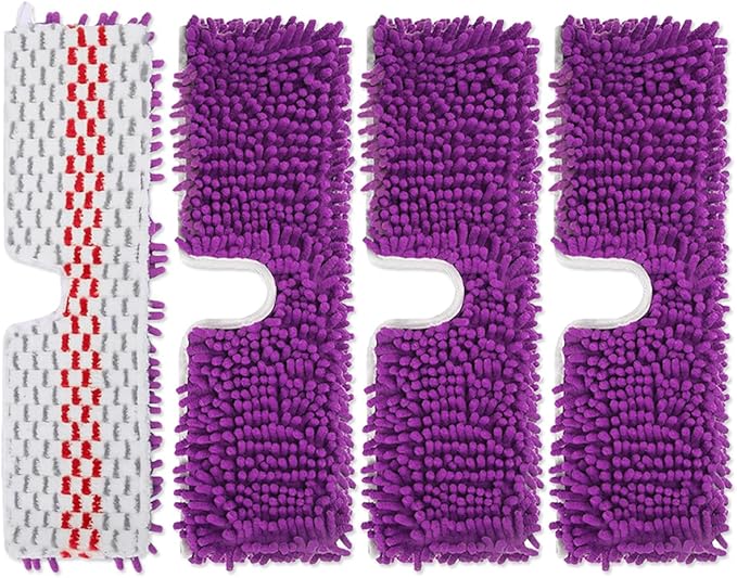Diteje 4 Pack Replacement Mop Pads Washable Refill Heads Compatible with O-ceda Dua-Action Microfiber,Reusable Double Sided All Surface Cleaning for Dry Wet Use