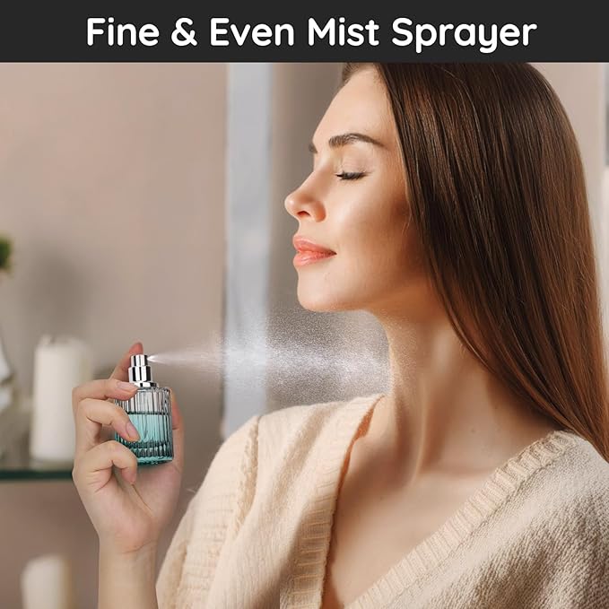 Segbeauty 1oz Refillable Travel Bottles, 30ml Empty Perfume Spray Bottles, 2pcs Vintage Perfume Spray Bottle Glass Fine Mist Spray Bottle Empty Fragrance Atomizer Sprayer for Dispensing Fragrance Oil