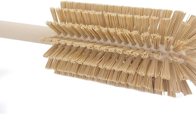 SPARTA Scrub Brush Bottle Brush, Dishwasher Safe Brush with Hanging Hole for Cleaning, Plastic, 16 Inches, Tan